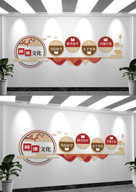 读书文化阅读文化学校文化墙标语