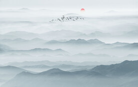 写意水墨山水画