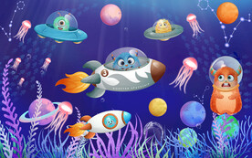 卡通太空海底世界