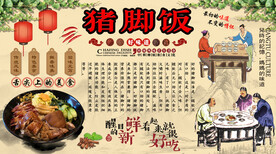 猪脚饭背景墙