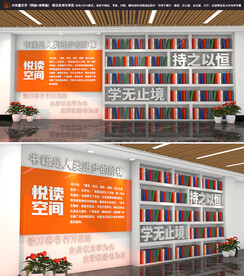 阅读室读书文化墙