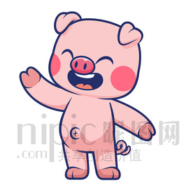可爱卡通小动物小猪猪