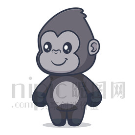 可爱卡通大猩猩