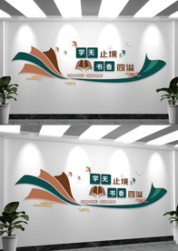 阅读室图书室文化墙