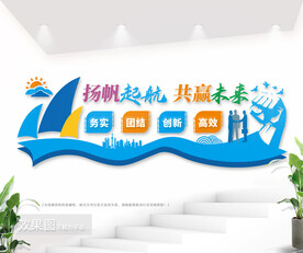 公司励志标语文化墙图片