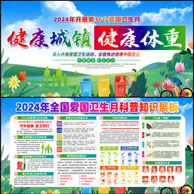 2024年爱国卫生月展板