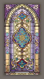 阿拉伯风情蒂凡尼教堂彩绘玻璃