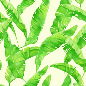 热带风情芭蕉叶四方连续底纹