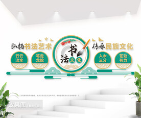 书法文化墙图片