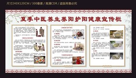夏季中医养生护阳健康宣传栏