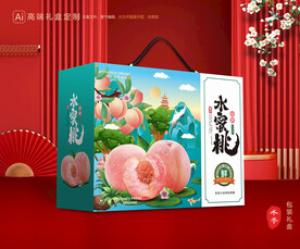 桃子包装 水蜜桃礼盒