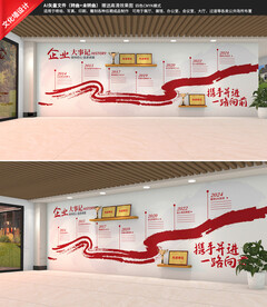 大气企业发展历程文化墙