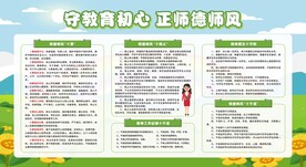 校园师德师风展板