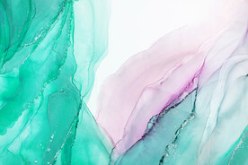 绿色水彩水墨装饰画背景