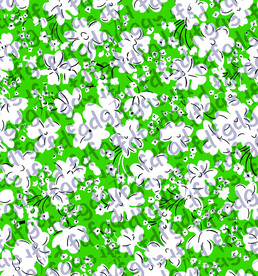 绿色碎花