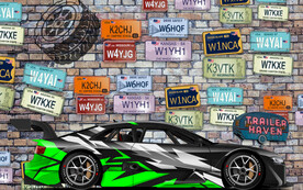 工装跑车背景墙