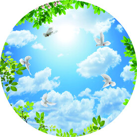 蓝天白云 圆