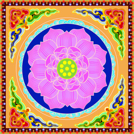 藏式地毯 印花地毯 入户地垫 