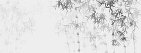 新中式水墨国画竹子背景墙
