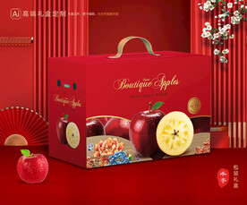 苹果包装 红富士礼盒