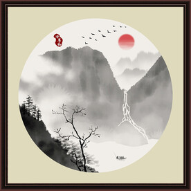 水墨山水无框画