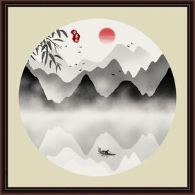 水墨山水无框画