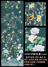 手绘花鸟壁纸