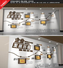 企业发展历程荣誉墙
