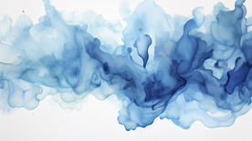 蓝色渐变水彩水墨背景