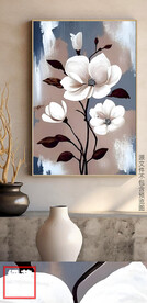 北欧轻奢生如夏花梅花烁金装饰画