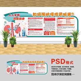 医院文化墙 慢性肾脏病