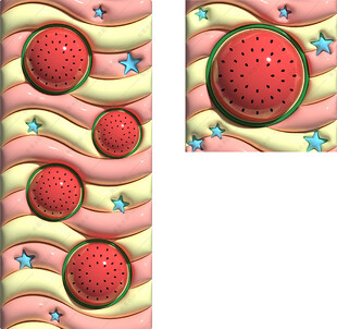 3D西瓜手机壁纸膨胀风