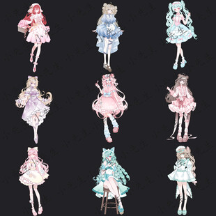 二次元动漫女孩人物插画