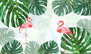 热带雨林背景墙