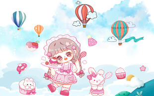 卡通可爱小女孩背景墙