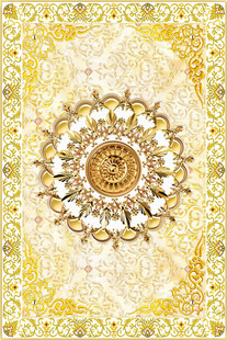 金色华丽曼陀罗花纹图案