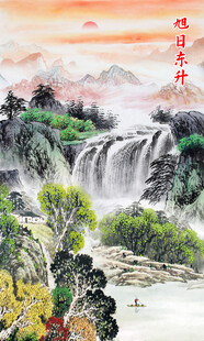 竖幅山水画