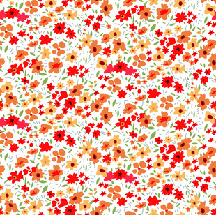 多彩花卉图案背景纹理