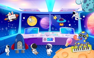 卡通星空宇航员图片