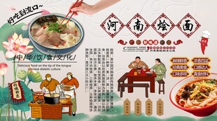 河南烩面背景墙