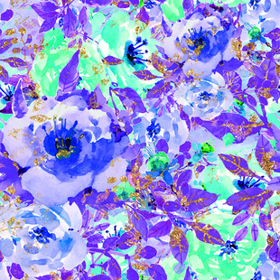 梦幻花卉抽象图案