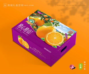 橙子包装 脐橙礼盒