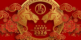 兔年新春喜庆装饰图案