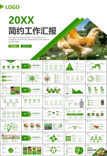 绿色生态农家鸡舍家禽养殖PPT