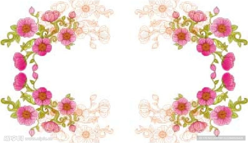 情人节花纹边框