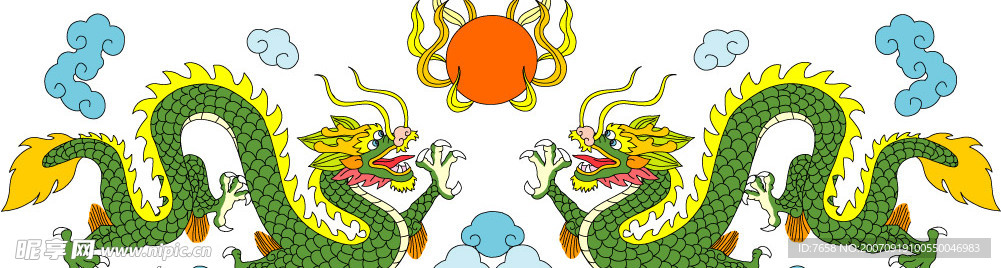 一幅很不错的“龙”矢量图