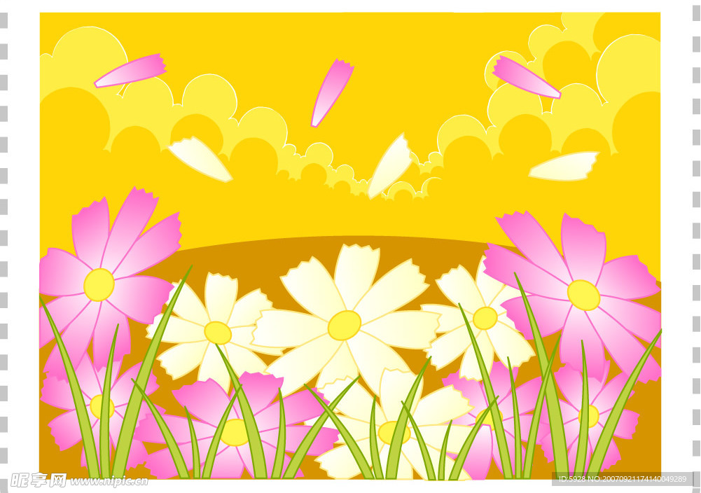 韩国卡通矢量风景图2