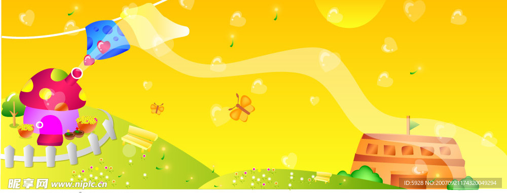 韩国卡通矢量风景图7