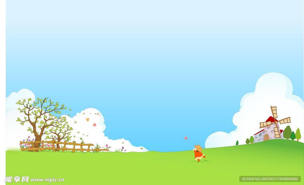 韩国卡通矢量风景图12