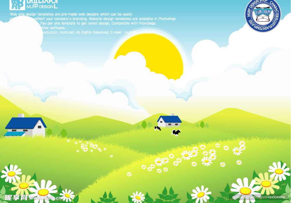 韩国卡通矢量风景图16